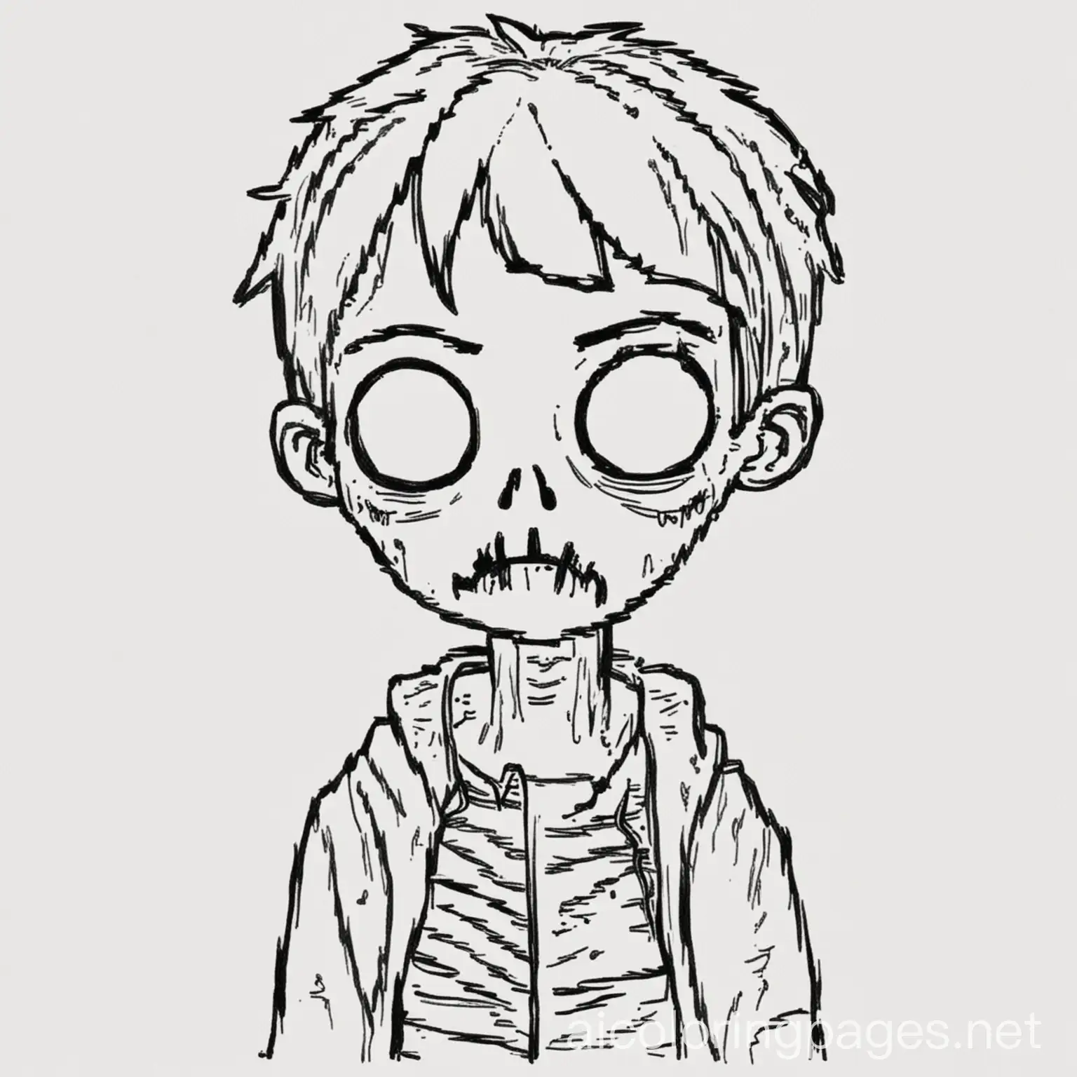 Kids-Zombie-Outline-Halloween-Coloring-Page