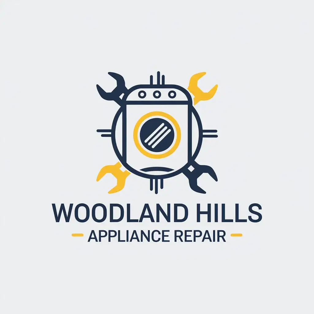 LOGO Design for Woodland Hills Appliance Repair Minimalistic TwoColor Appliance Repair Symbol with Clear Background