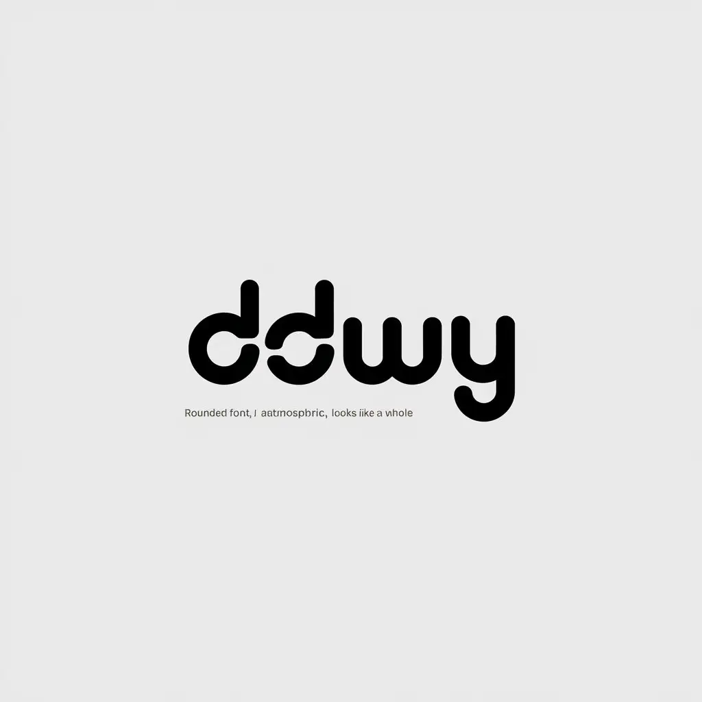 a vector logo design,with the text "Rounded font, simple, atmospheric, high-end, looks like a whole", main symbol:DDWY,Minimalistic,be used in big health industry,clear background