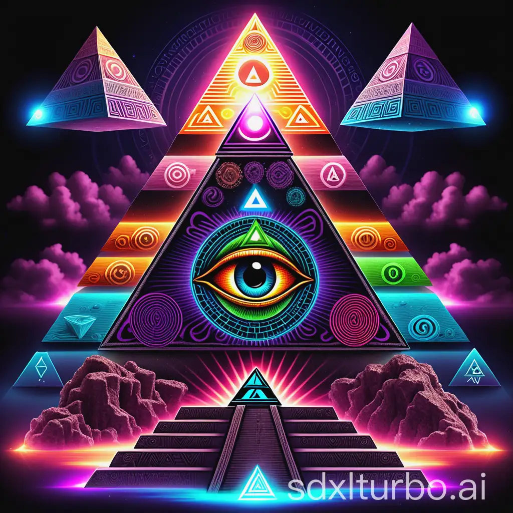 Psychedelic-Illuminati-Pyramid-with-Crypto-Symbols