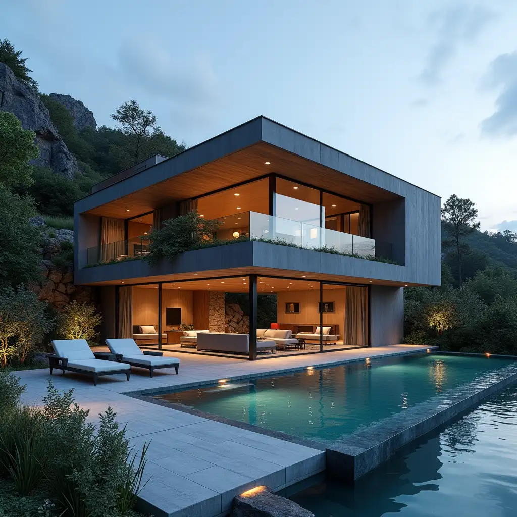 luxury villa with high-tech design