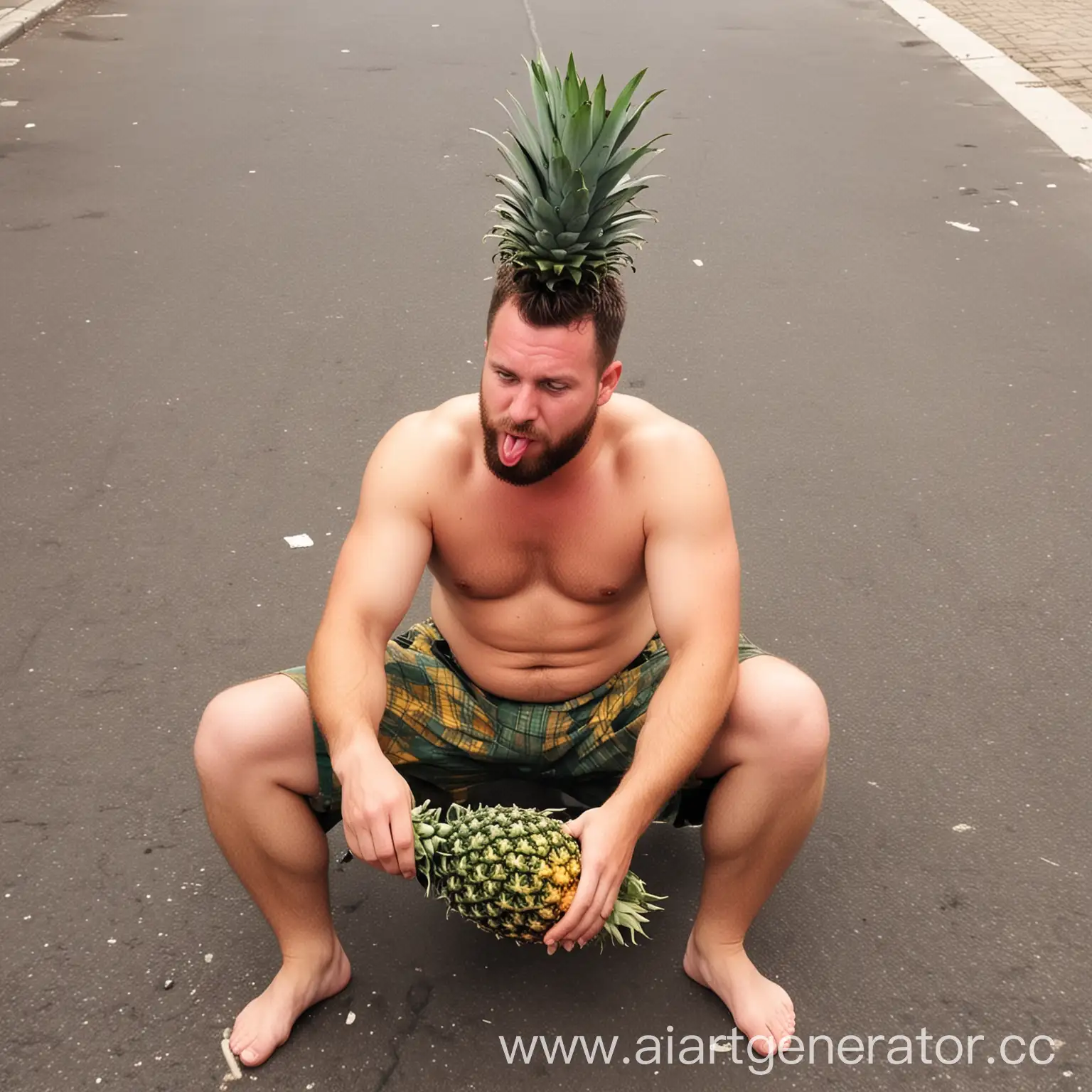 Intoxicated-Person-Holding-a-Pineapple