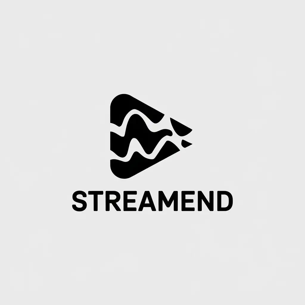 LOGO Design for Streamend Minimalistic Play Button for Internet Industry