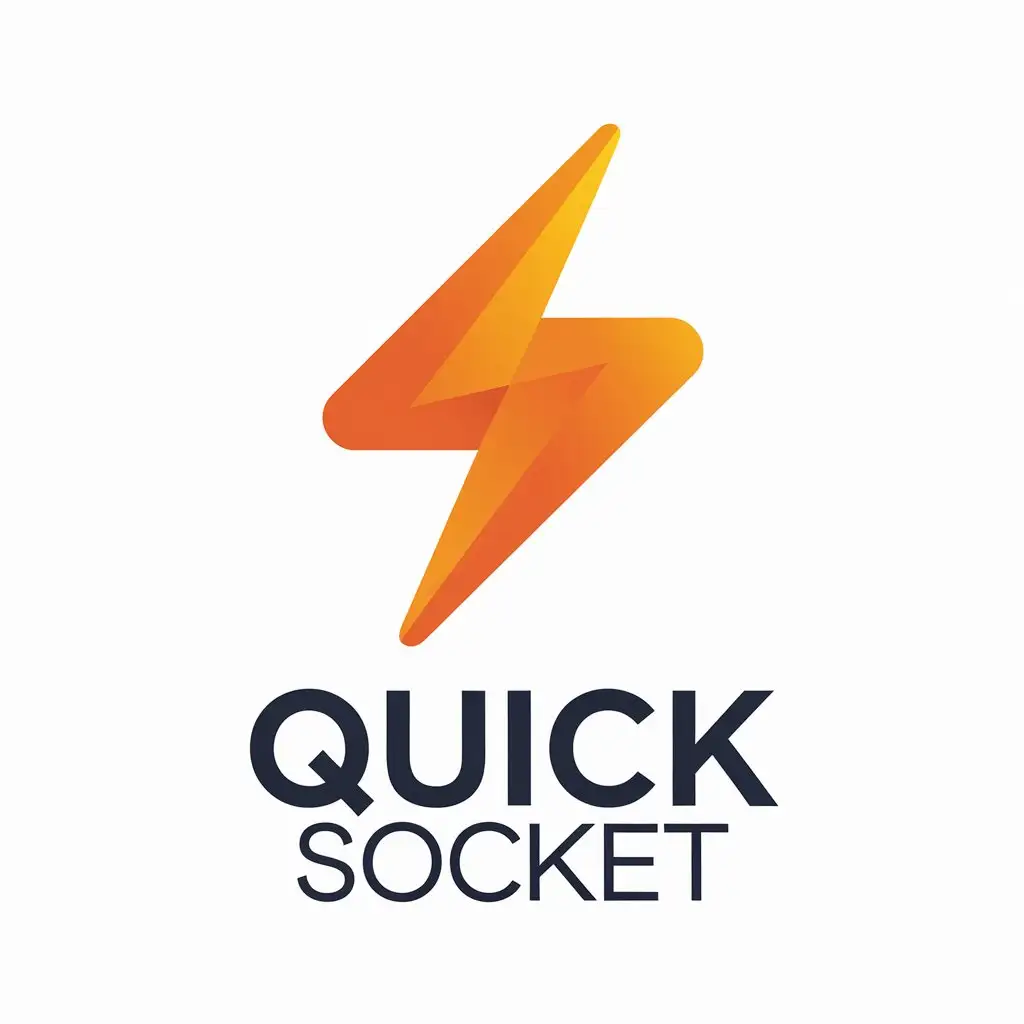 a vector logo design,with the text "quick socket", main symbol:quick,Moderate,be used in Internet industry,clear background