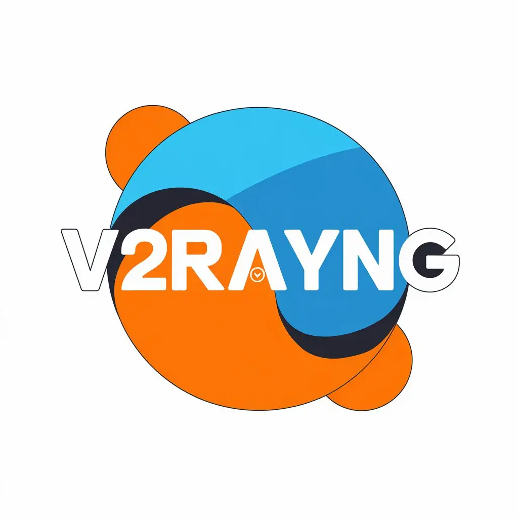 a vector logo design,with the text "V2rayng", main symbol:circle,Moderate,be used in Internet industry,clear background