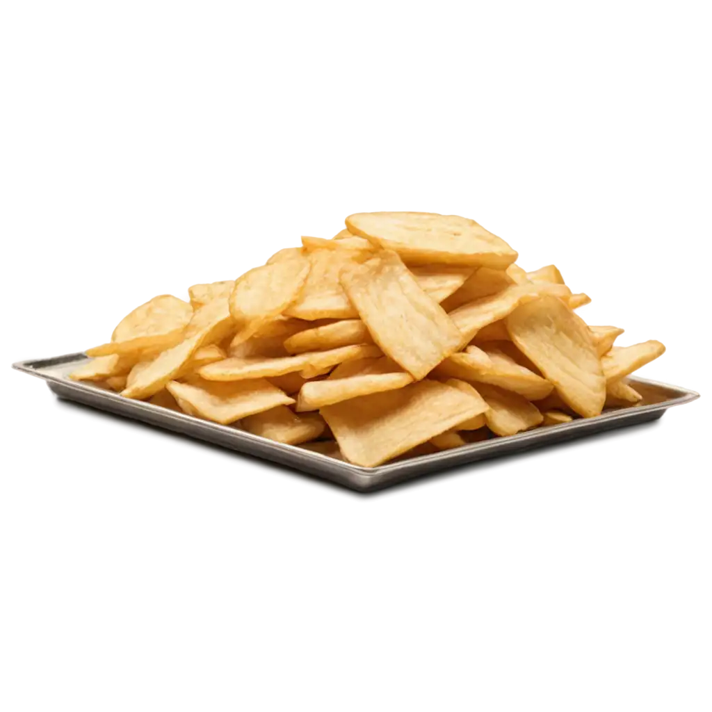 A-Big-Pile-of-Chips-on-a-Tray-HighQuality-PNG-Image-for-Versatile-Use