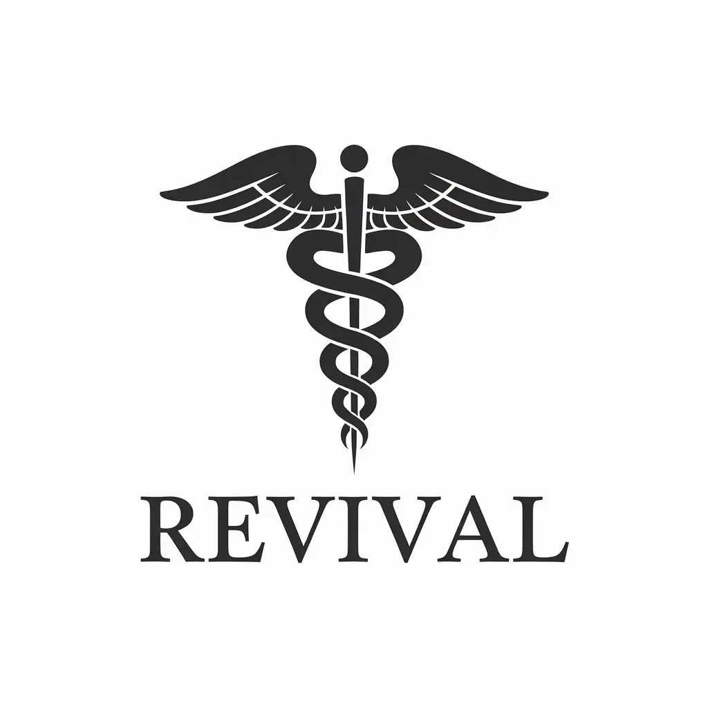 LOGO-Design-for-Revival-Vector-Logo-Featuring-Snake-Stick-Symbol-for-the-Medicine-Industry