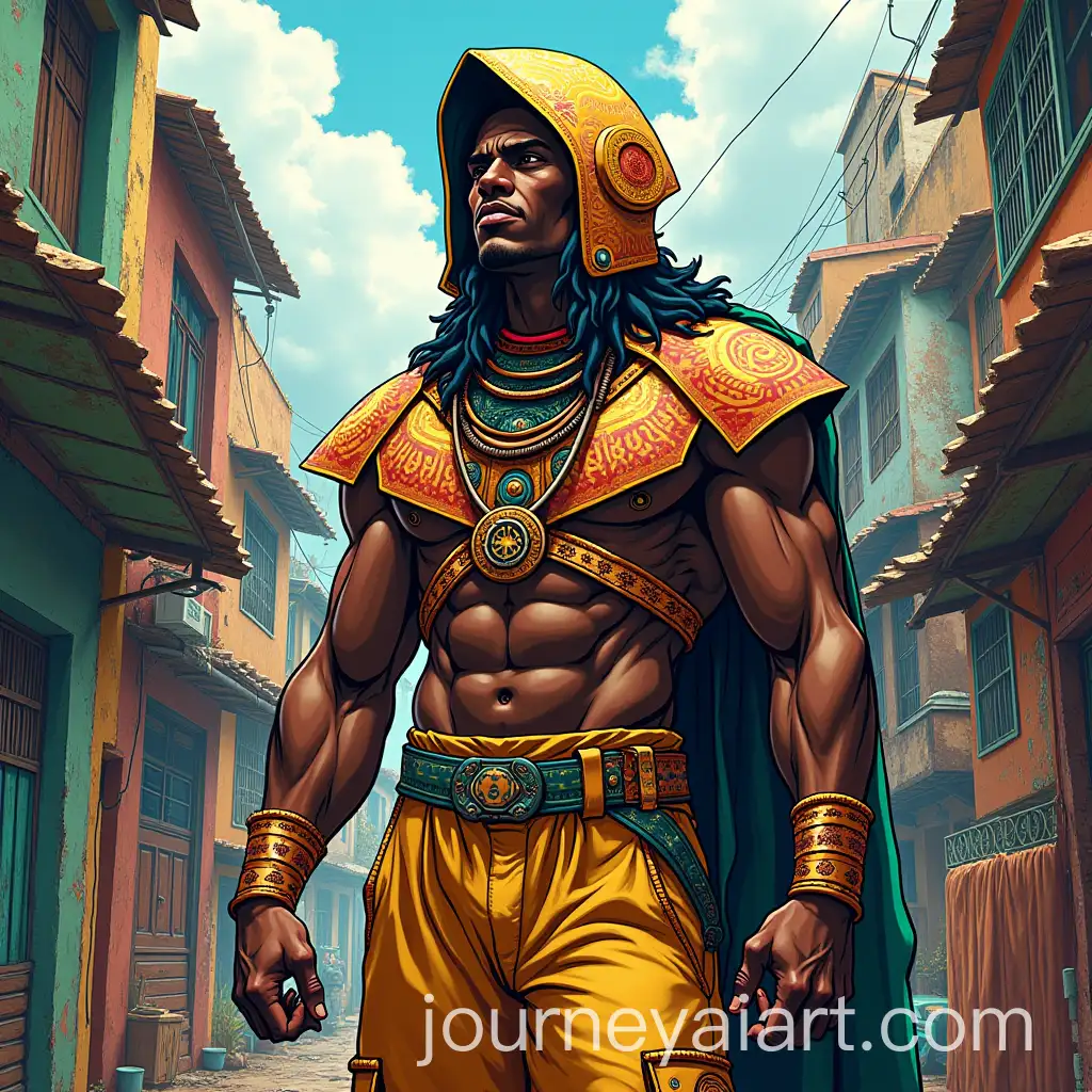 African-Superhero-in-Vibrant-Favela-Setting