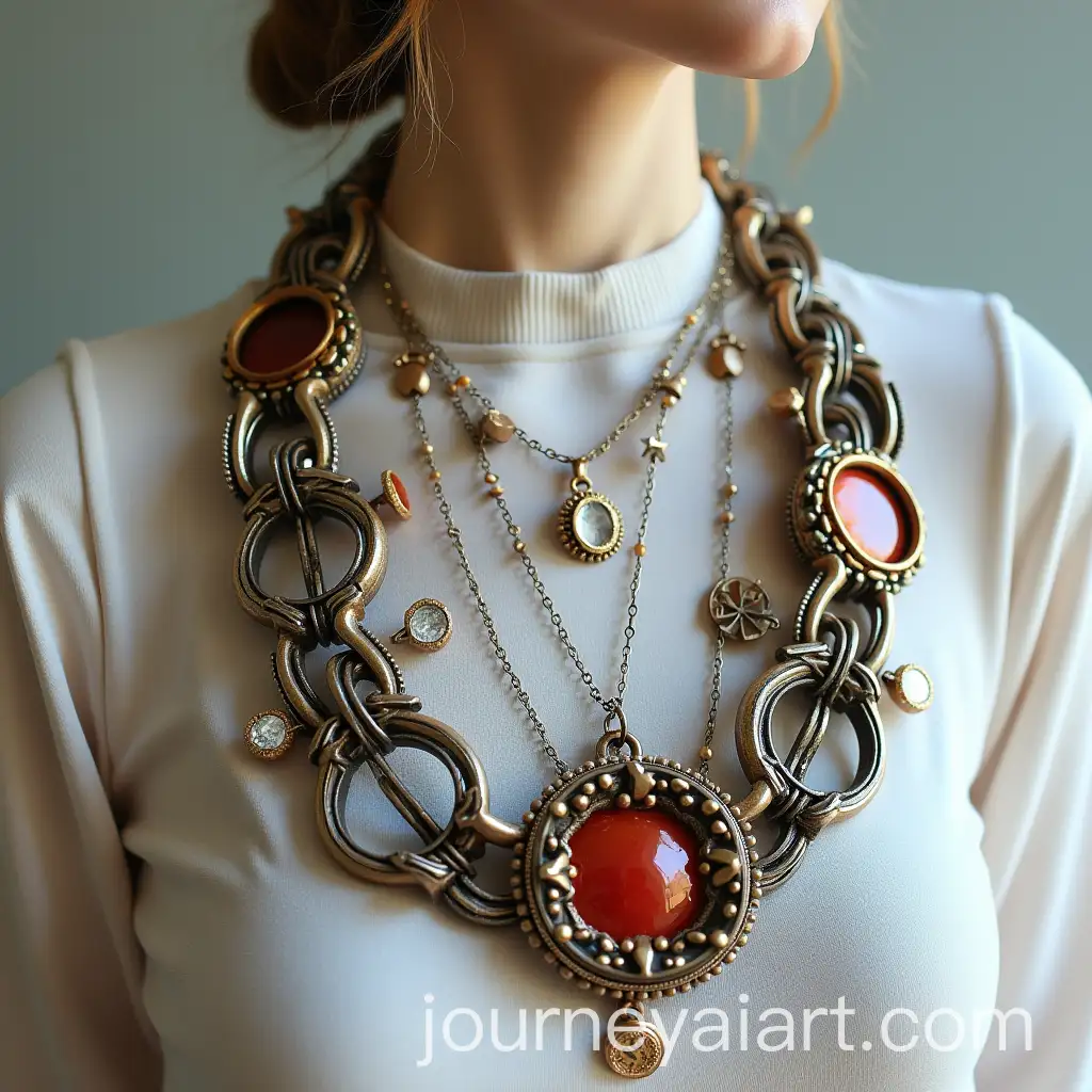 Futuristic-Found-Objects-Jewelry-with-Chains