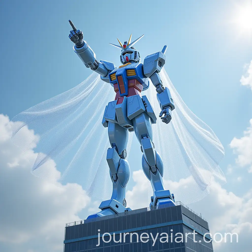Giant-Transparent-Female-Mecha-Gundam-Roaring-Over-Taipei-101