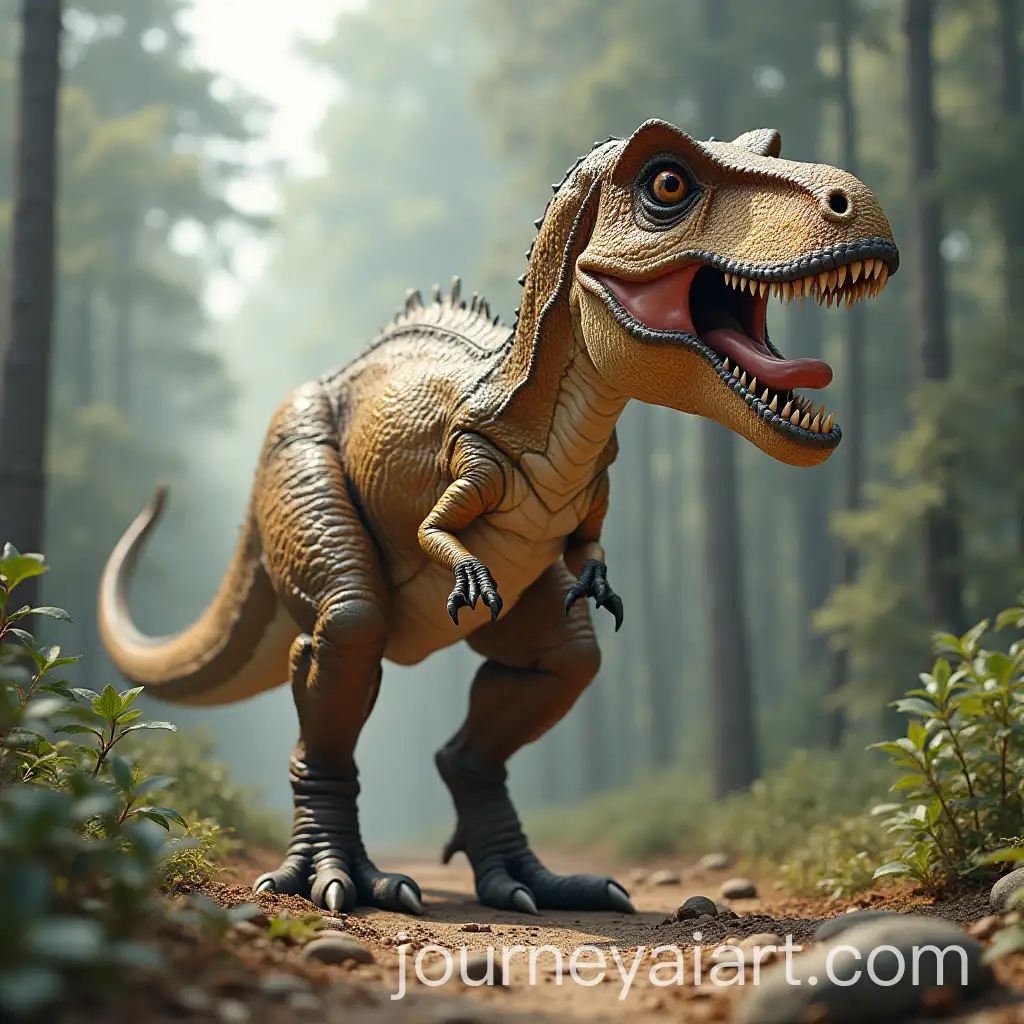 Realistic-Dinosaur-in-a-Lush-Jungle-Landscape