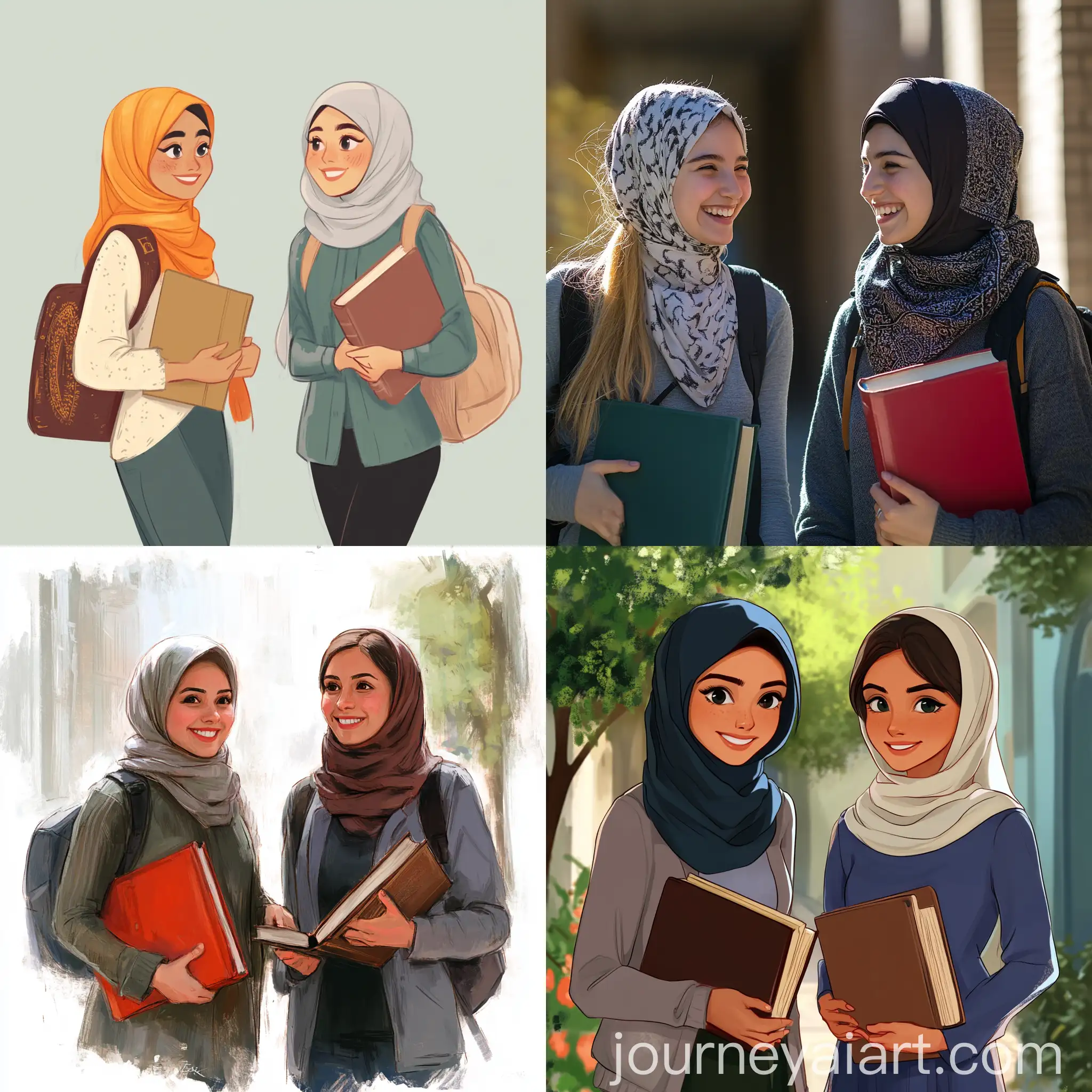 Two-Smiling-Women-Carrying-Books-for-Campus
