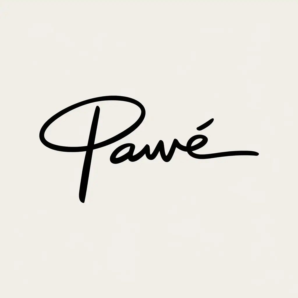 LOGO Design for Pav Signature Style with Elegant Clear Background