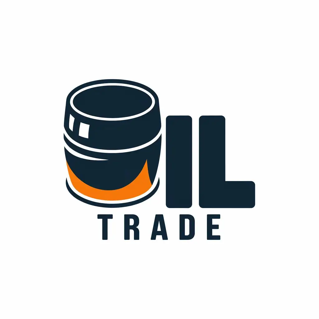 a vector logo design,with the text "Oil Trade", main symbol:barrel of oil,Moderate,clear background