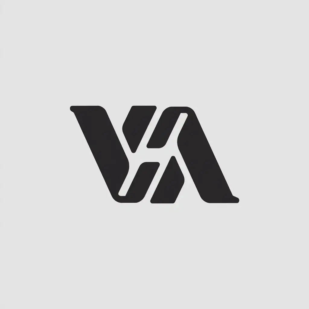 a vector logo design,with the text "VA", main symbol:VNAJ,Minimalistic,be used in Sports Fitness industry,clear background