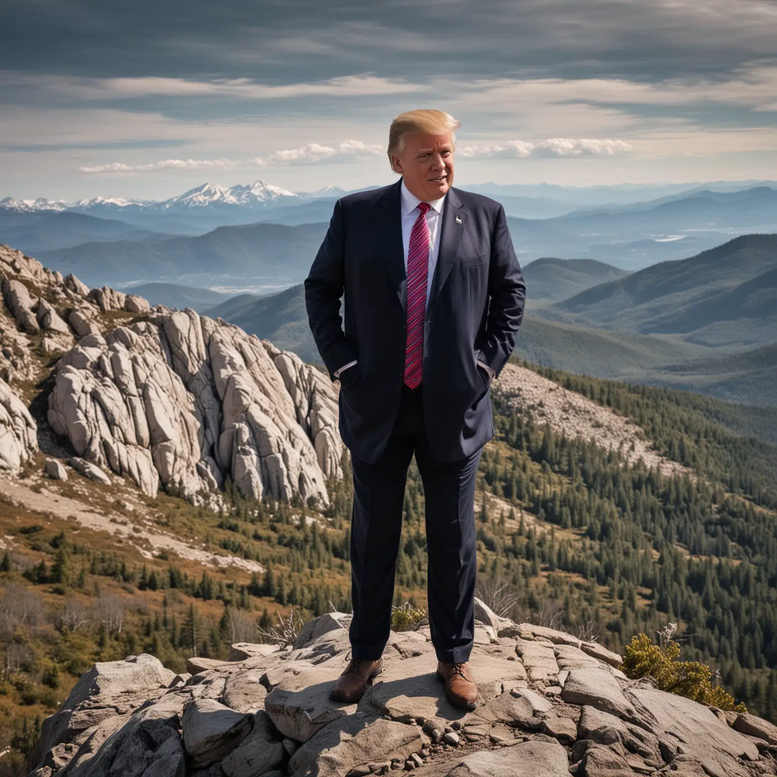 Happy Trump at the Summit of Mount Everest