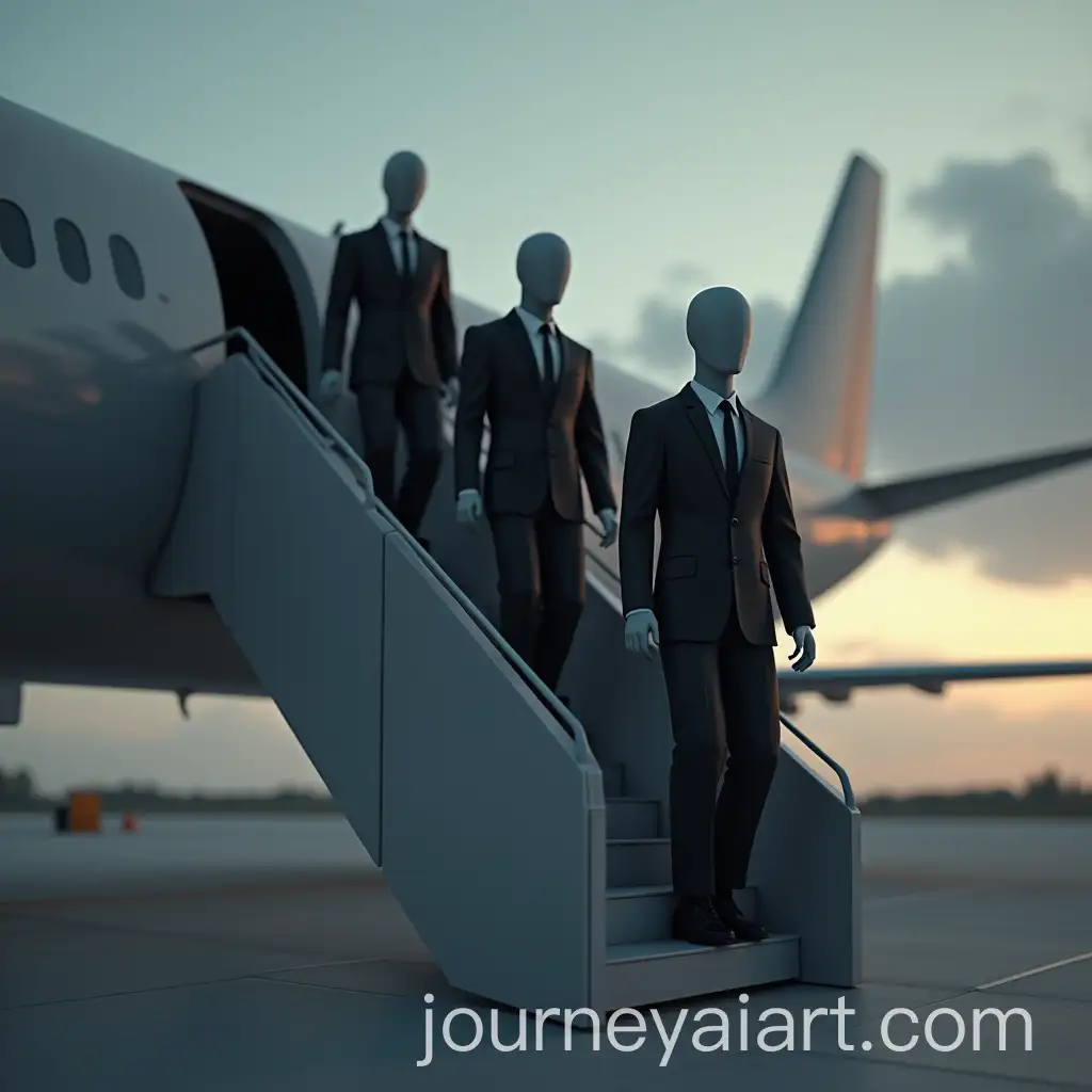 Three-Abstract-Figures-in-Suits-Climbing-Airport-Stairs-at-Dusk