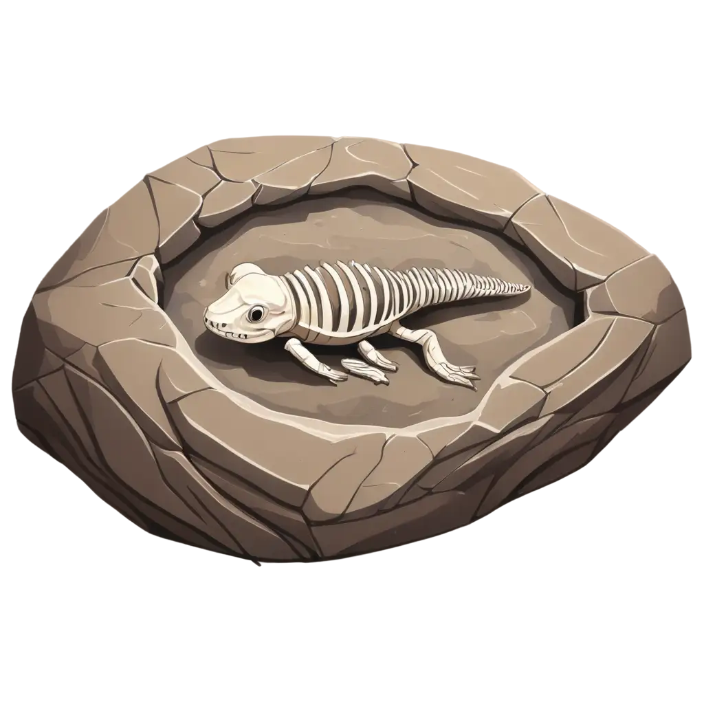 Cartoon-Animal-Fossil-Under-Rock-HighQuality-PNG-for-Creative-Projects