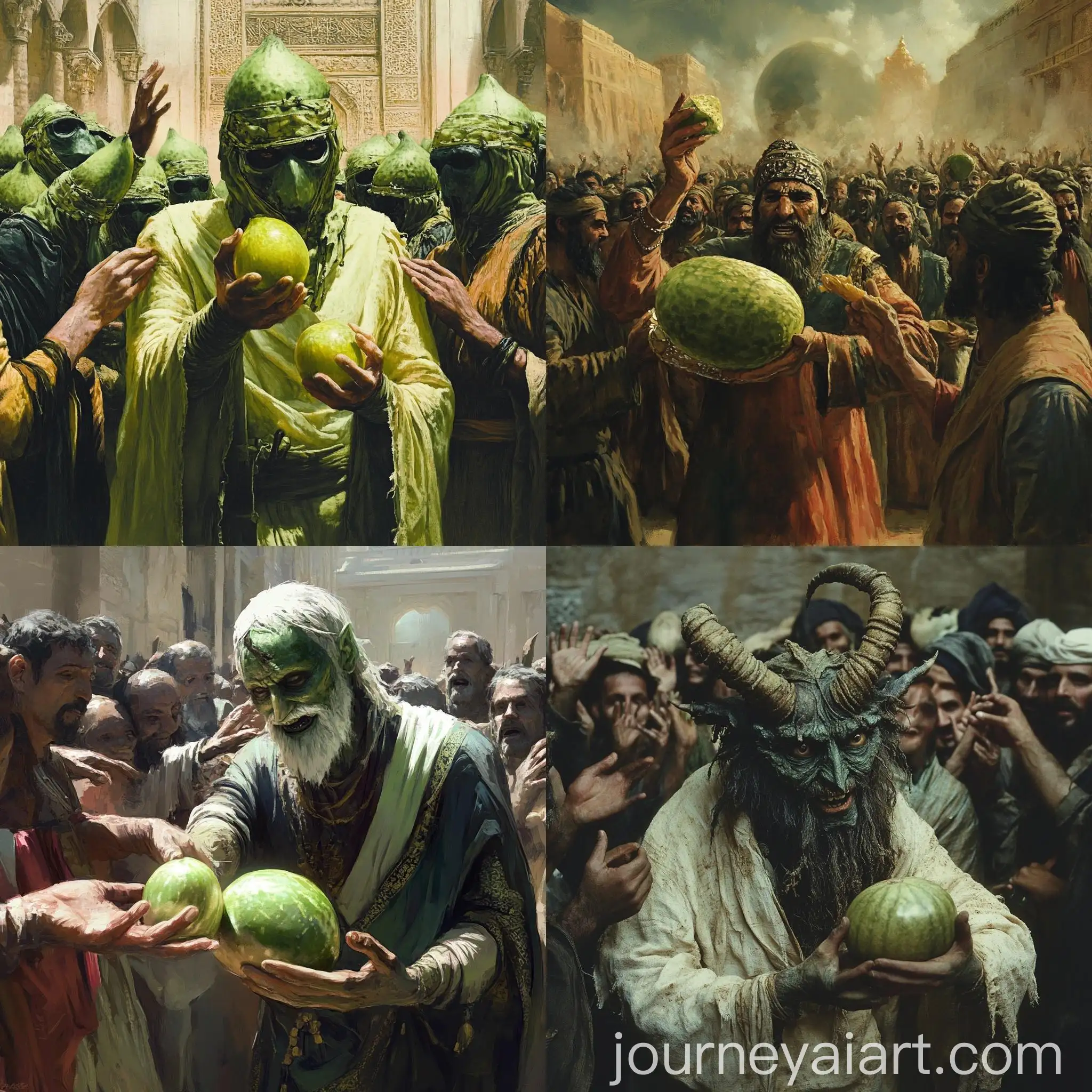 Dajjal-Giving-Honeydew-to-Crowd