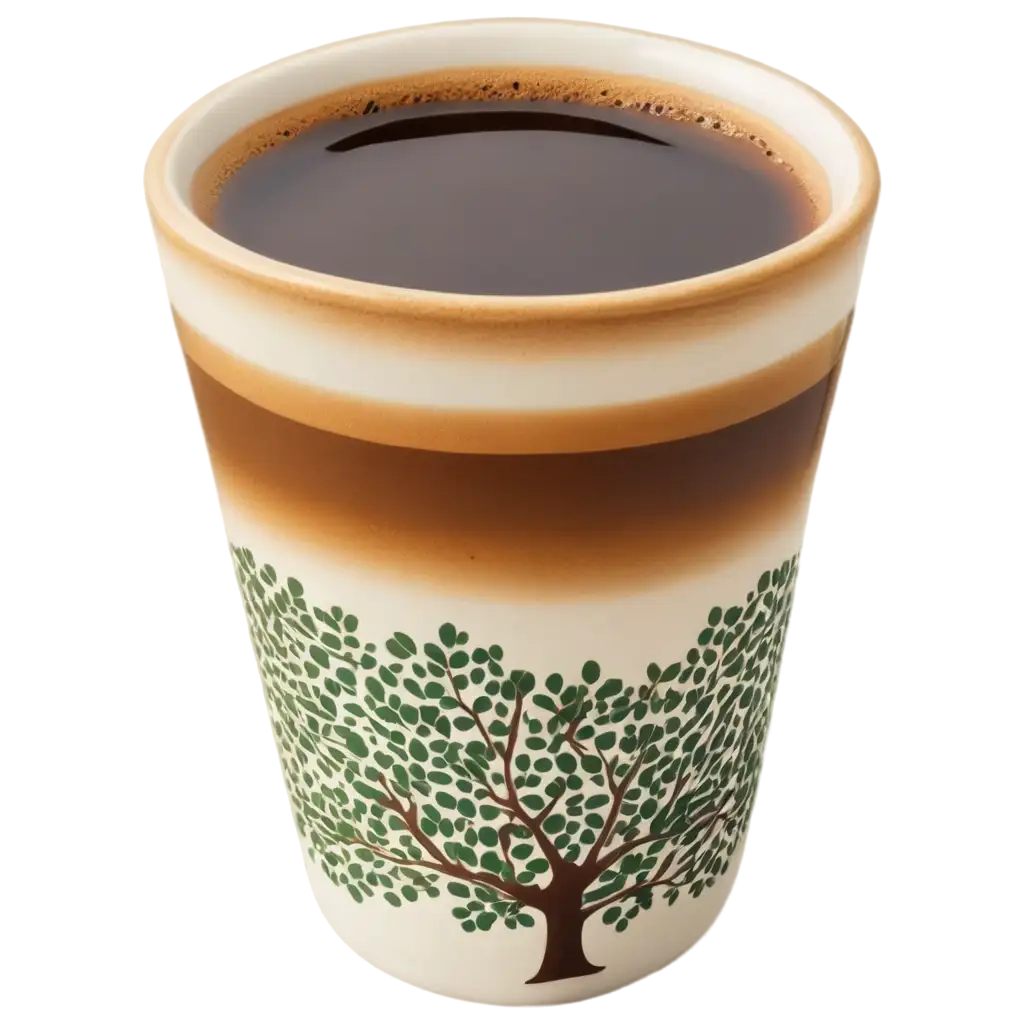 Tree-Pattern-Coffee-in-a-Cup-PNG-Unique-Design-for-Digital-Art-and-Print