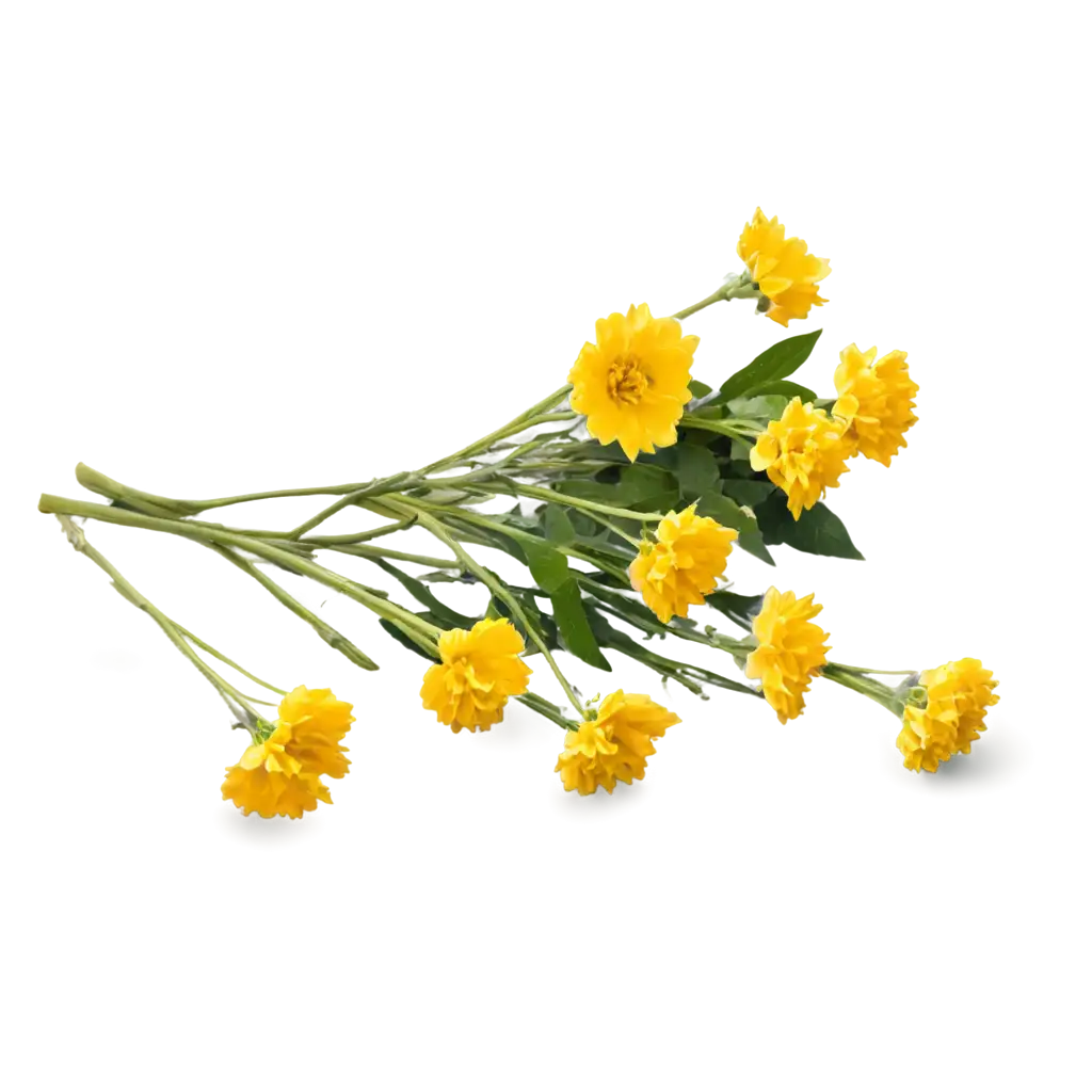 Vibrant-Yellow-Flower-Bunch-PNG-Perfect-for-HighQuality-Graphic-Design