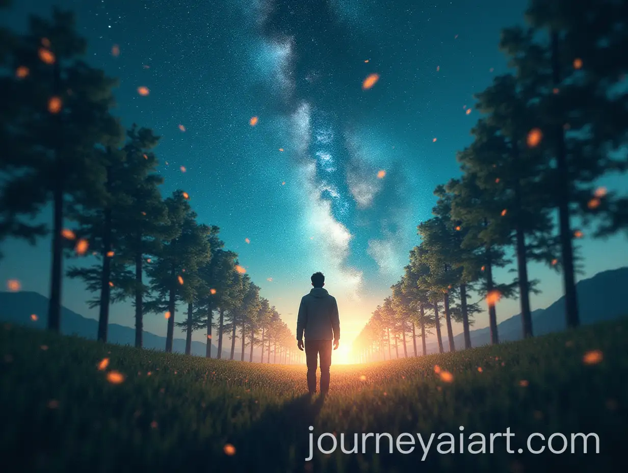 A-Person-Immobile-Amidst-a-Whirlwind-of-Time-and-Nature