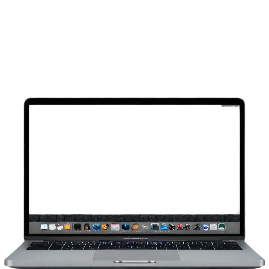 MacBook Pro open web site on the screen frontal