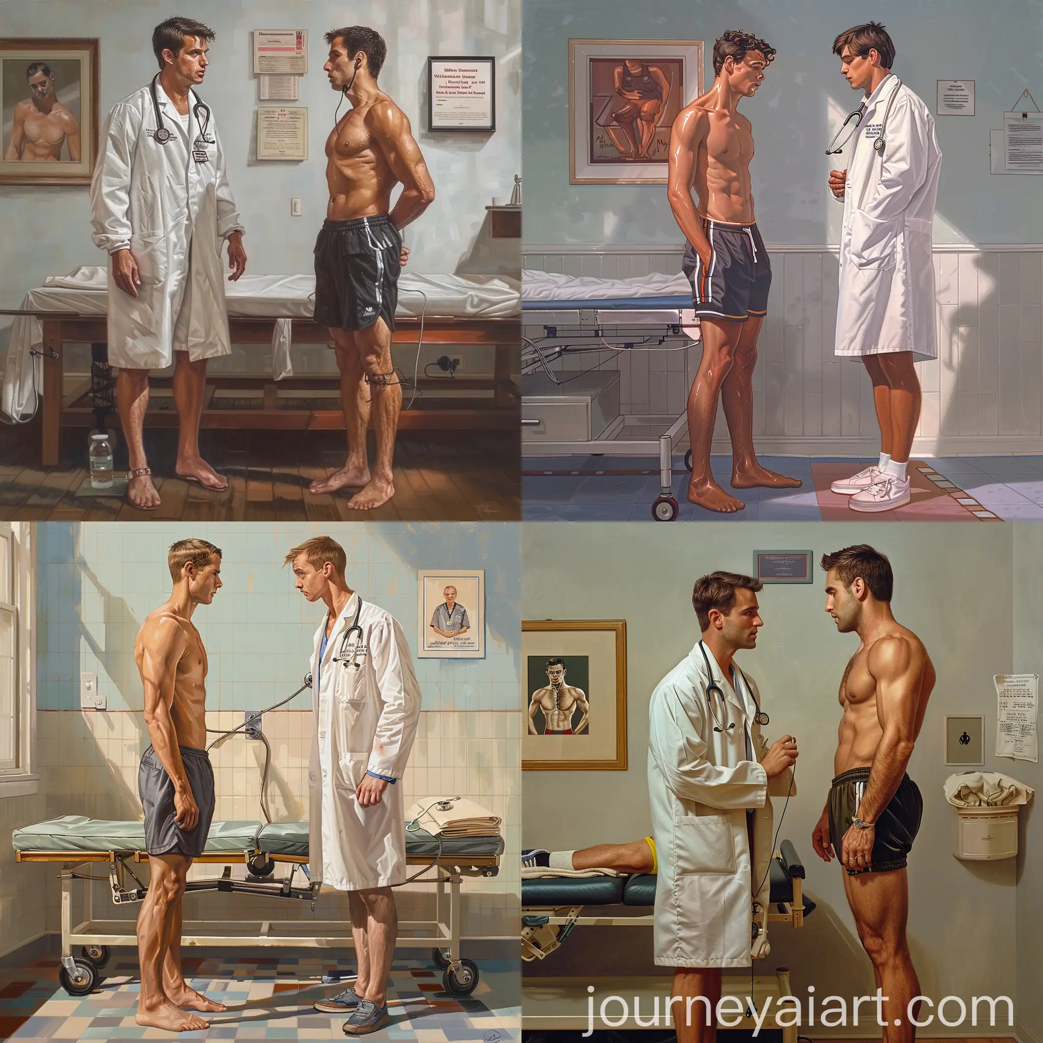 MidThirties-Doctor-Examines-College-Student-in-Doctors-Office