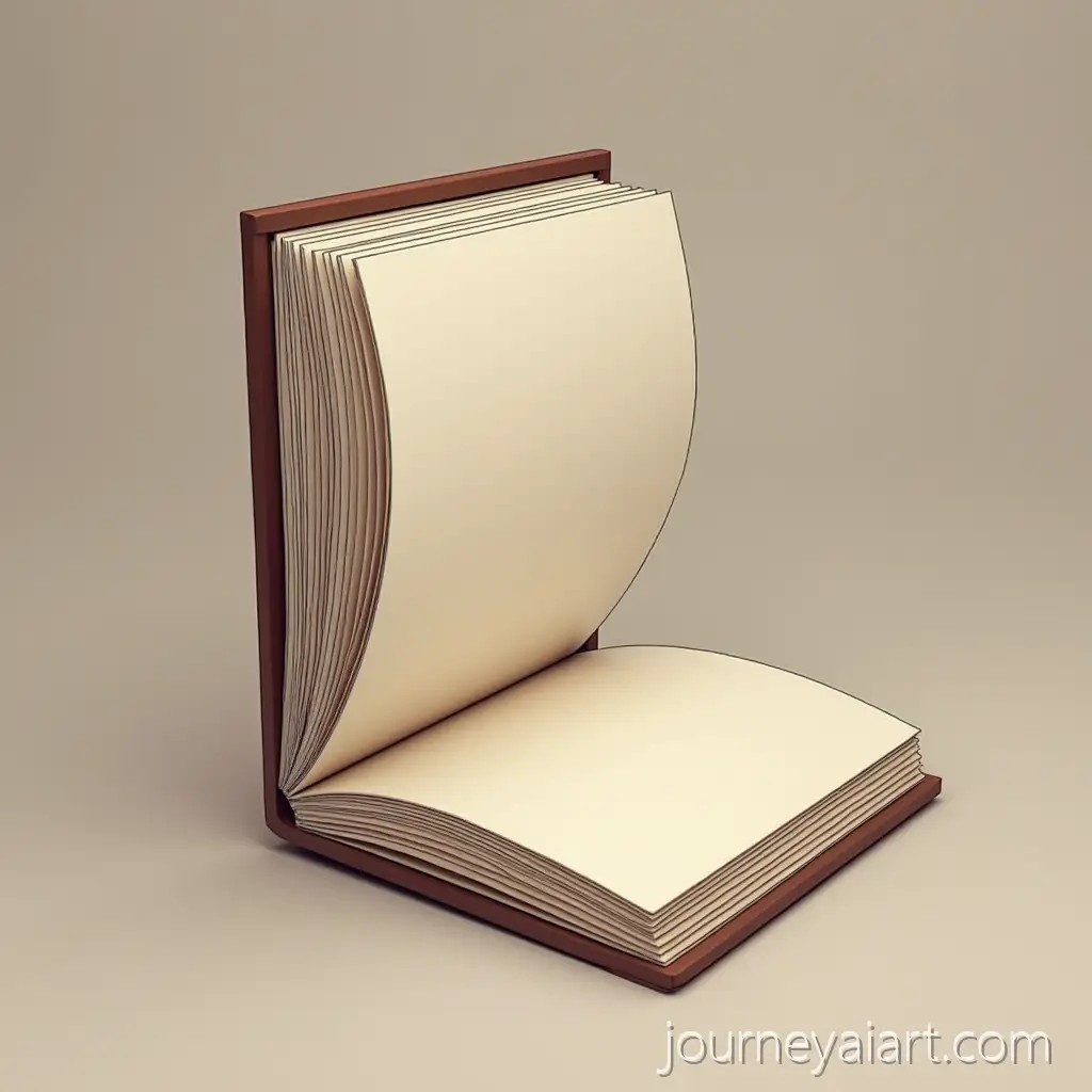Realistic-Small-Hardcover-Book-with-70-Pages-on-White-Background