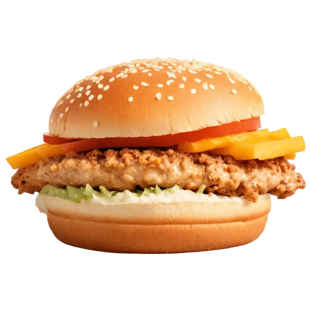 Delicious-FullLoaded-Chicken-Burger-PNG-A-Visual-Treat-for-Food-Lovers