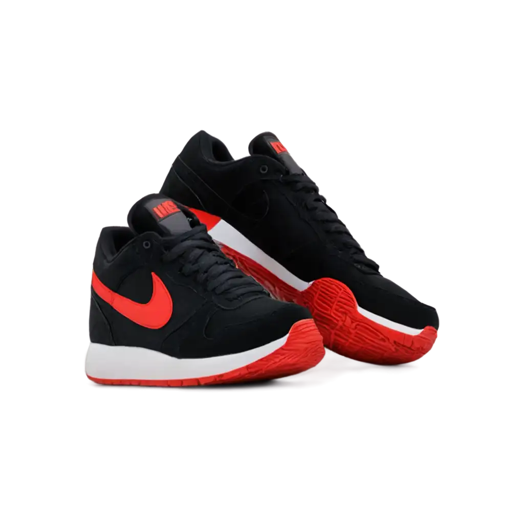 HighQuality-Red-and-Black-Nike-Shoes-PNG-Image-for-Creative-Use