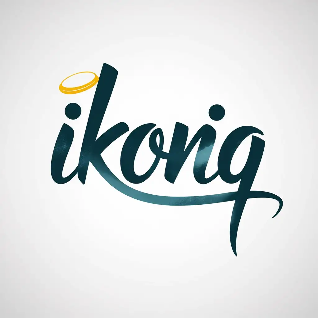 LOGO Design For IKONIQ Elegant Cursive Text for Religious Industry