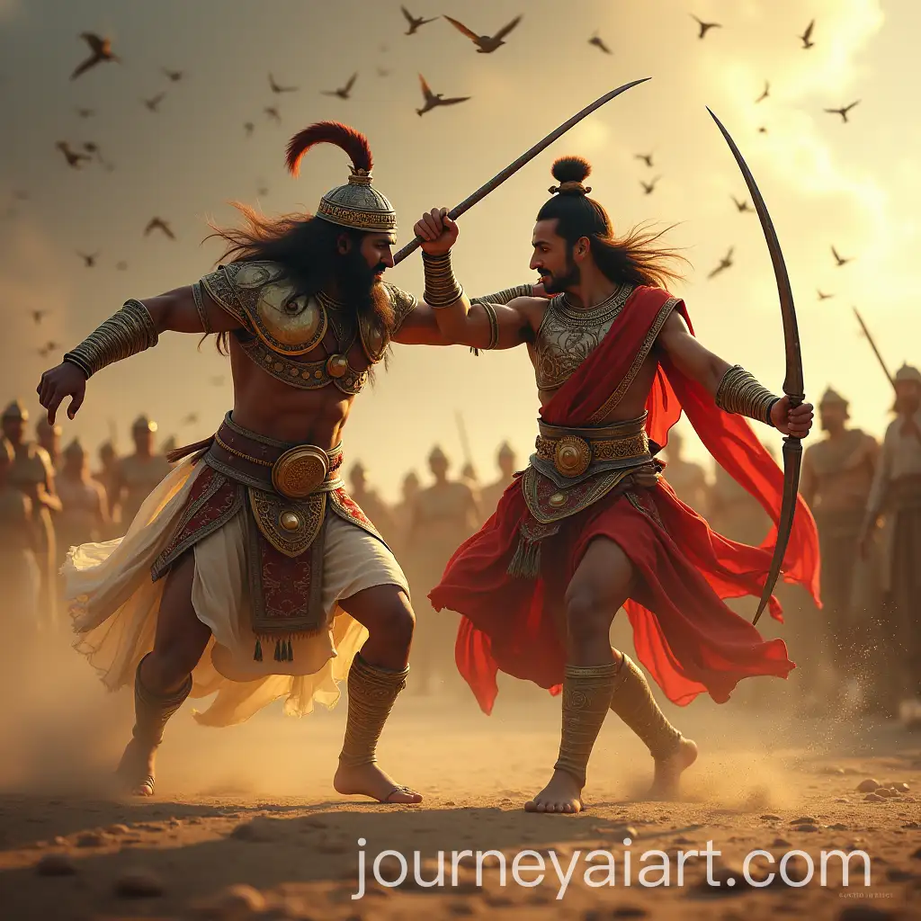 Arjuna-Fighting-Bhishma-in-the-Mahabharata-Epic-Battle