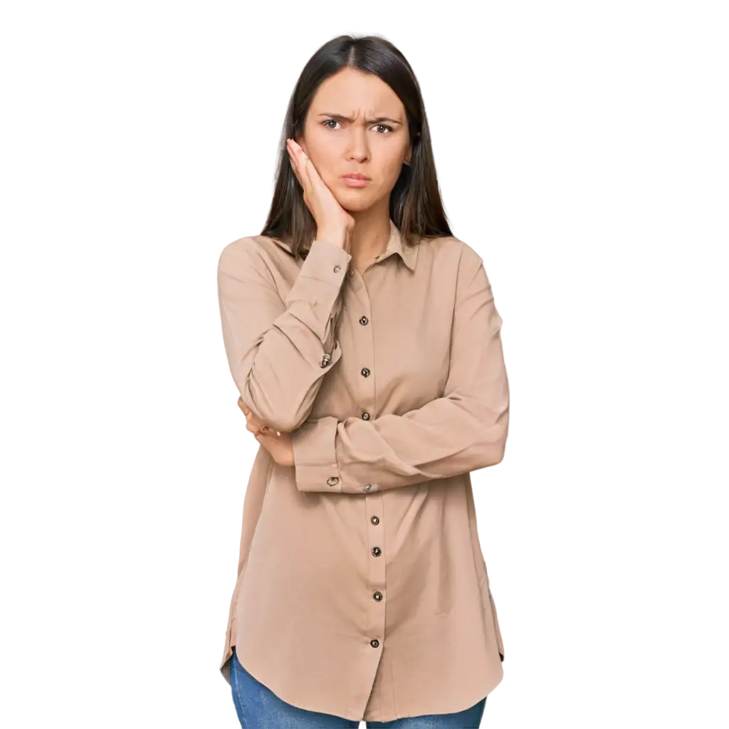 Confused-Woman-PNG-Image-Half-Body-with-Frowning-Expression-and-Squinting-Eyes