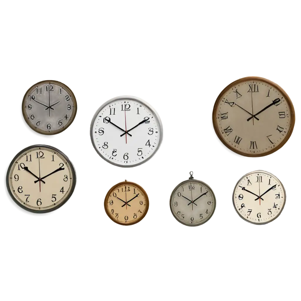 Old-Classic-Wall-Clocks-PNG-Image-with-Various-Times-530-845-1115-110-405-650-900-1120-for-Timeless-Design-and-Visual-Appeal
