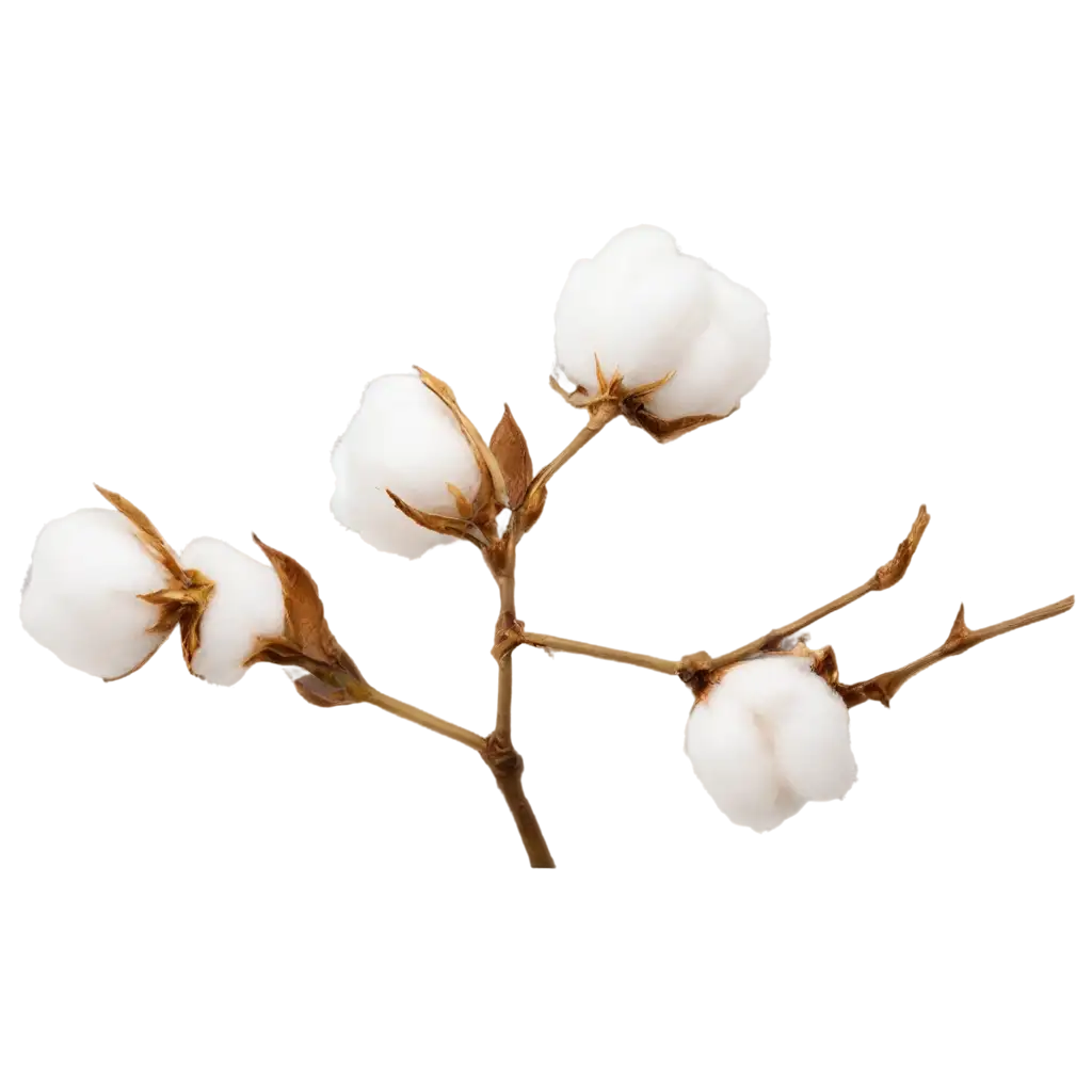 HighQuality-PNG-Image-of-a-Sprig-of-Cotton-for-Creative-and-Professional-Use