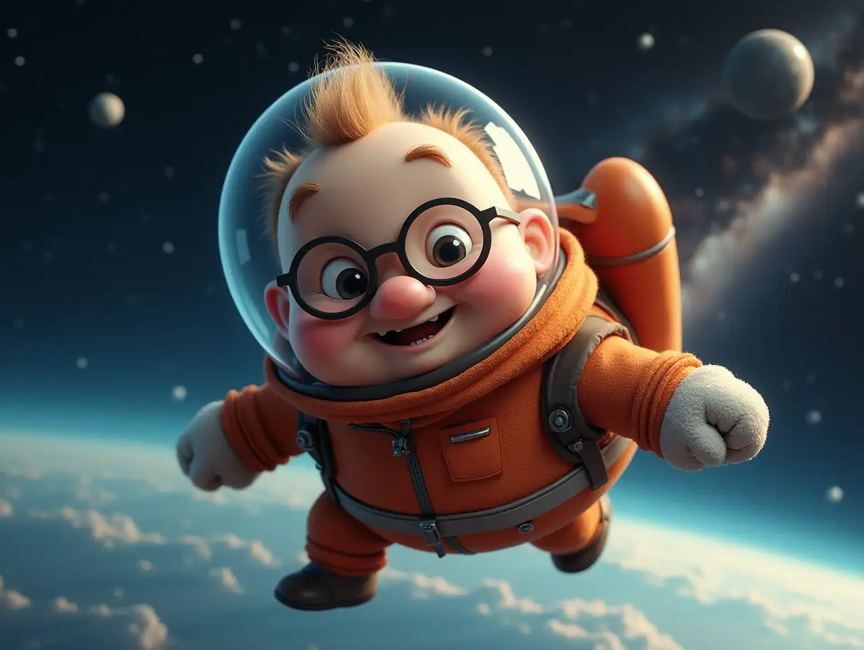 Carl Fredricksen flying to outer space