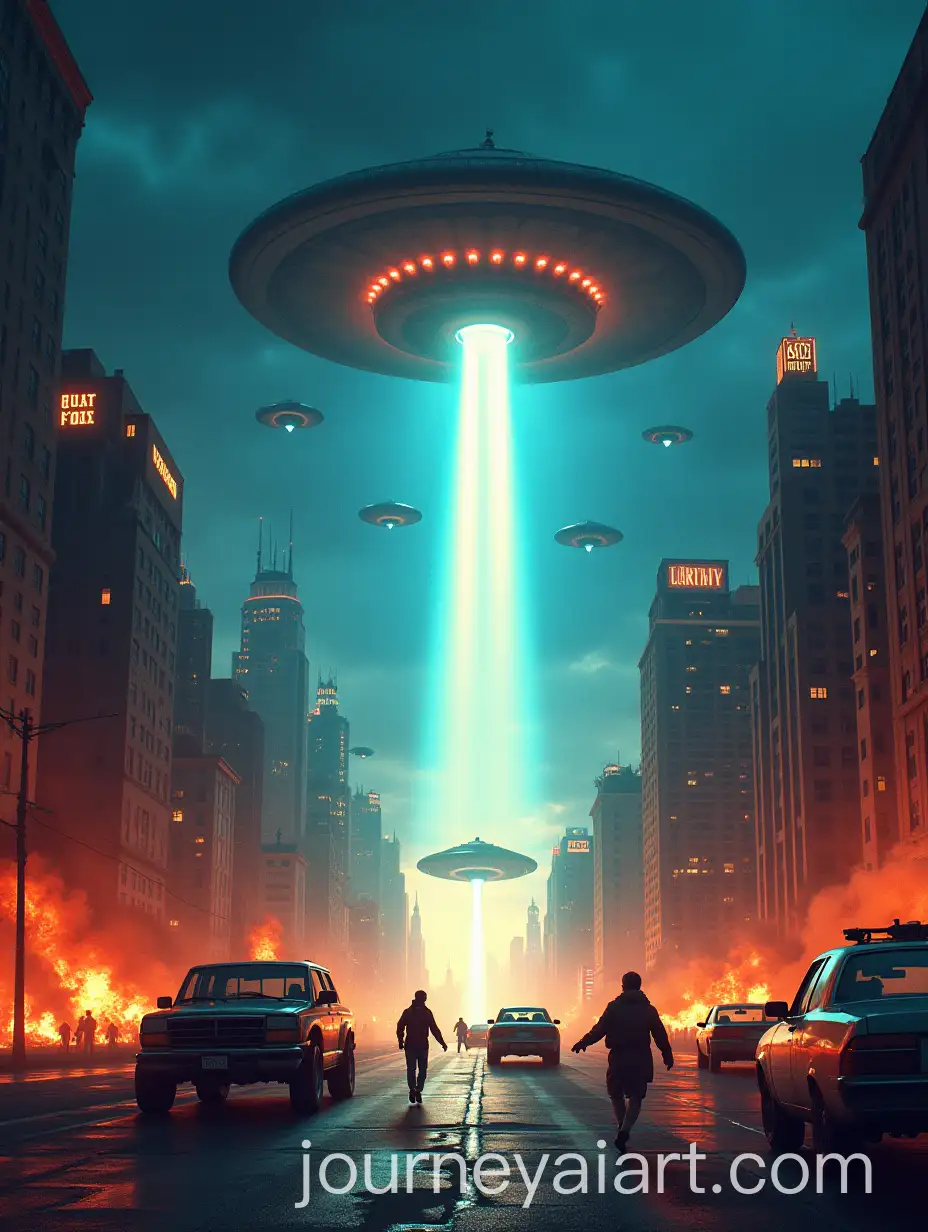 Dramatic-UFO-Invasion-Over-a-City-Skyline-with-Explosions-and-Chaos