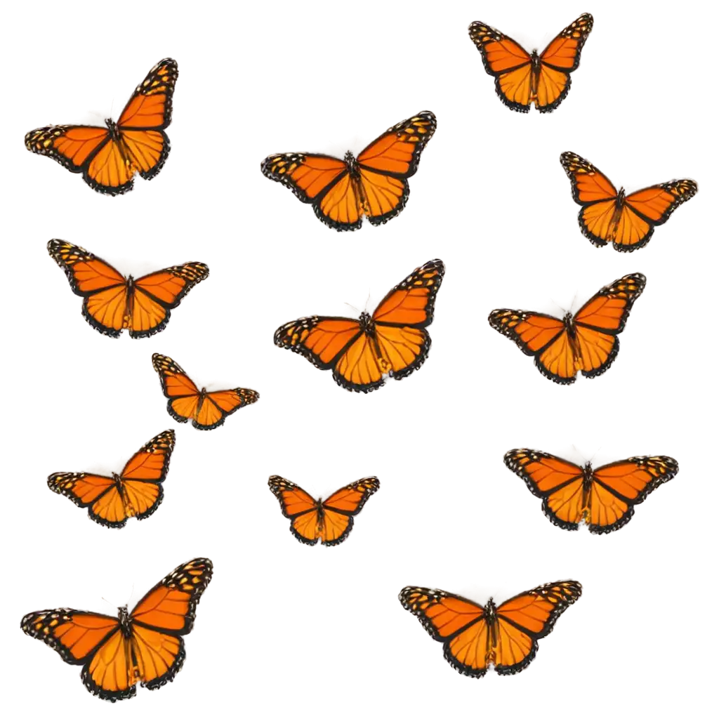 Stunning-Monarch-Butterflies-Flying-Upwards-PNG-Image-for-Vibrant-Online-Presence