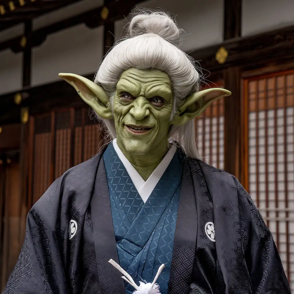 Goblin-Wearing-Traditional-Japanese-Kamoto-Costume