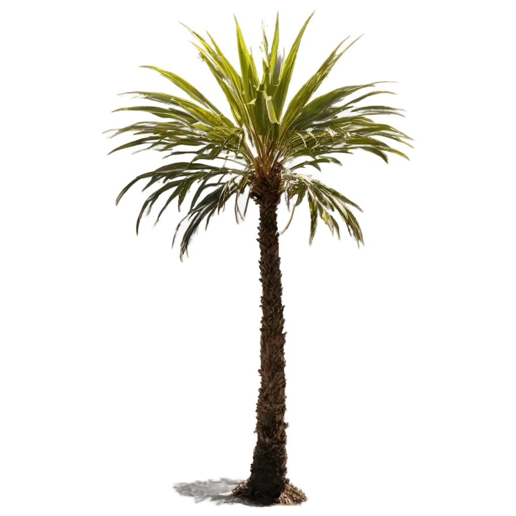 Small-Palm-Tree-Bathed-in-Sunlight-HighPNG-Image-Prompt-AnalysisQuality-PNG-Image-for-Versatile-Use
