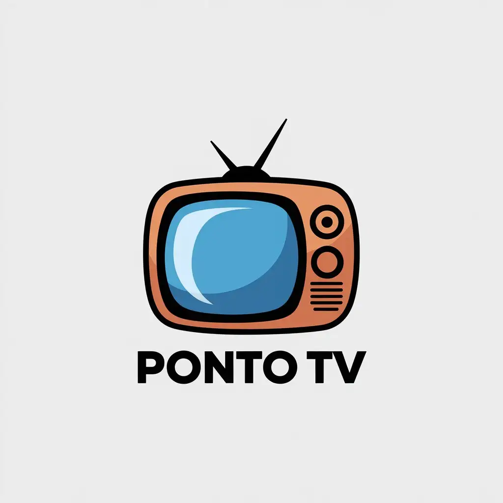 LOGO Design for Ponto TV Modern Television Symbol for Entertainment Industry