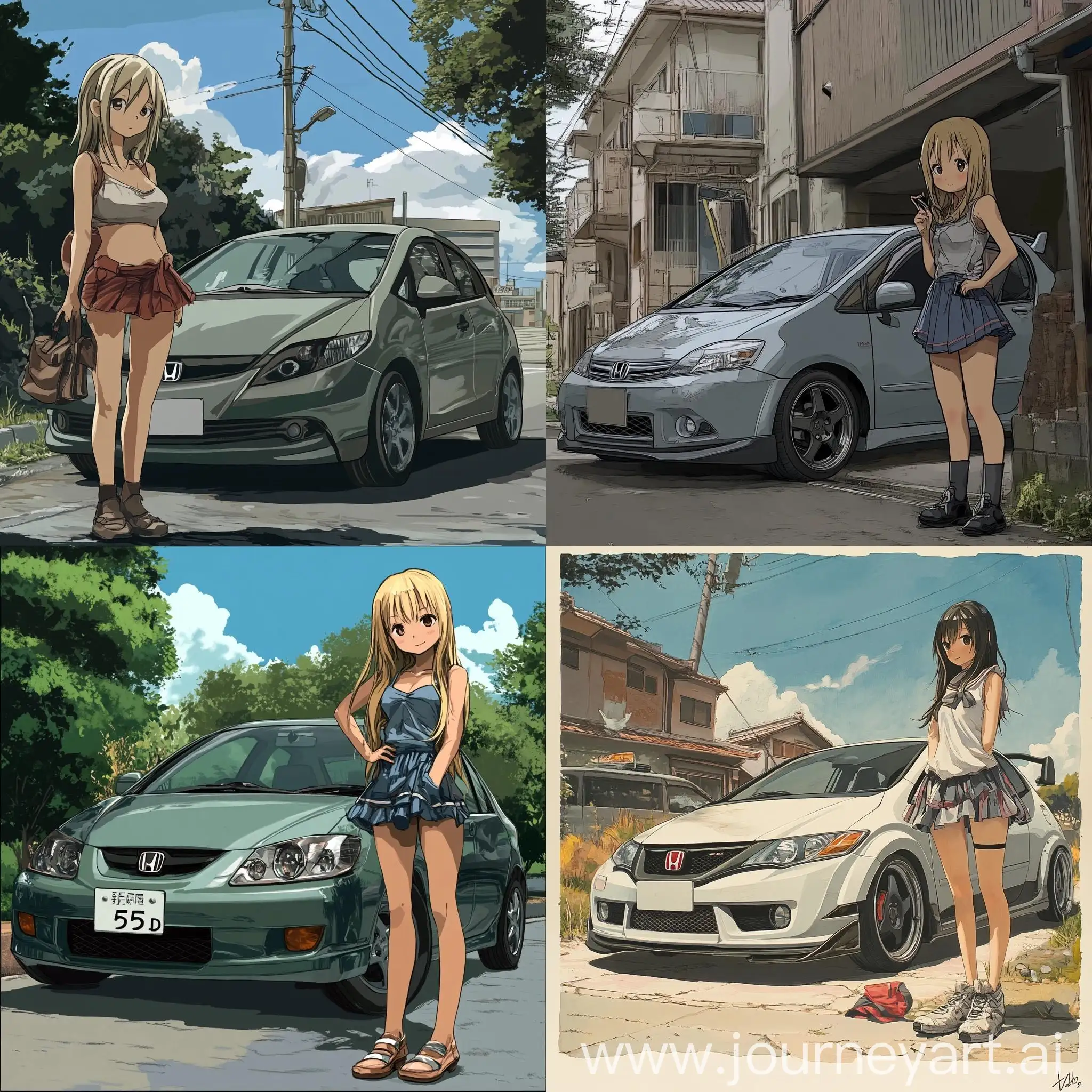 Anime-Girl-Standing-Next-to-Honda-Civic-5D-18-Gasoline-2008-Hatchback