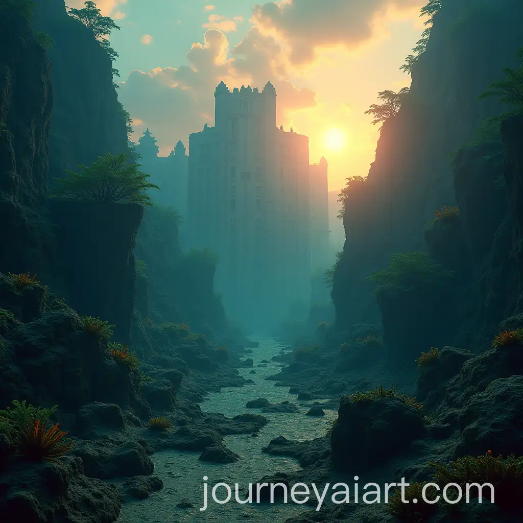 Sunset-Ruins-of-Atlantis-with-Exotic-Sea-Plants