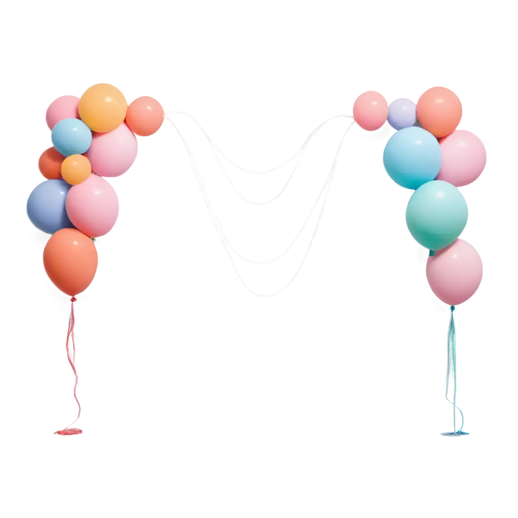 Pastel Balloons: Arranged in arches or cascading installations.