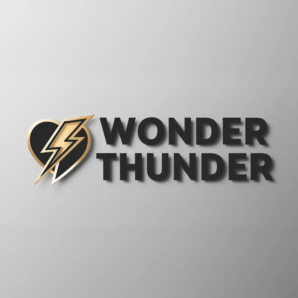 LOGO-Design-For-Wonder-Thunder-Lightning-Inside-Heart-Symbol-in-Clear-Background