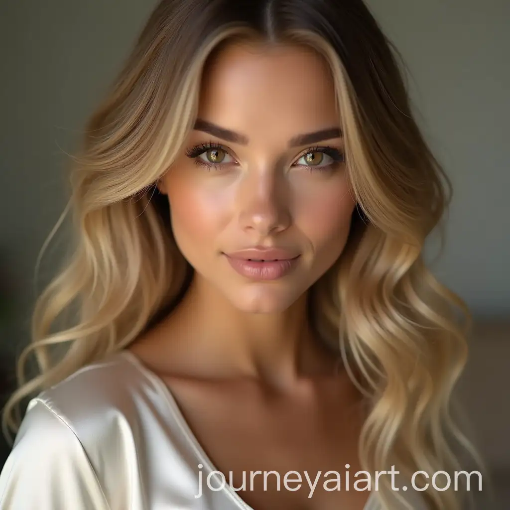 Elegant-25YearOldAI-Image-Prompt-Expansion-Woman-in-White-Satin-Top-with-GoldenBlonde-Hair-and-Cinematic-Lighting