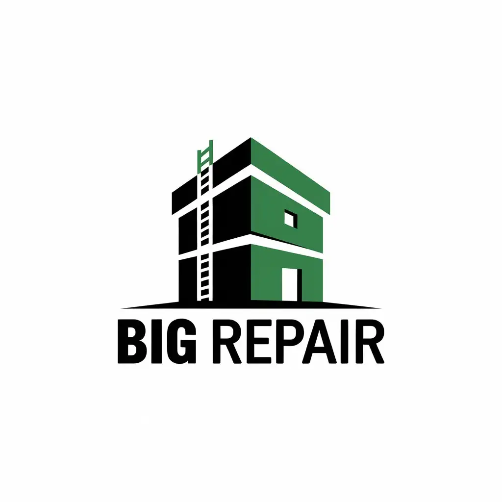 LOGO Design For Big Repair Minimalist Apartment Repair Symbol in Construction Industry