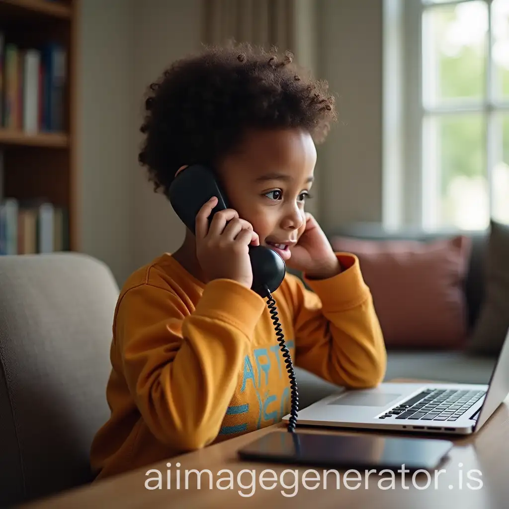 AI-Image-ExpansionChild-Calling-Sponsor-on-the-Phone