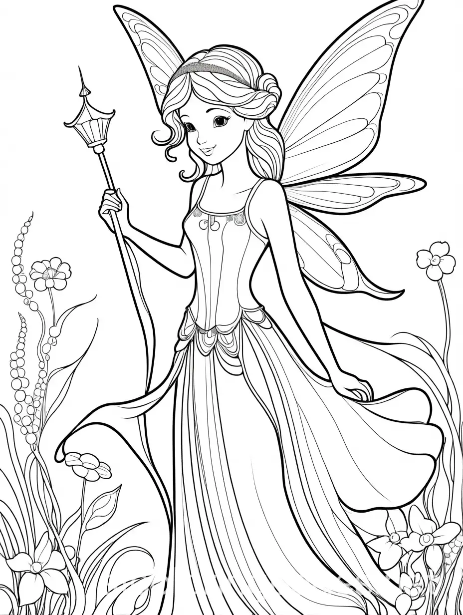 Simple-Fairy-Coloring-Page-for-Children